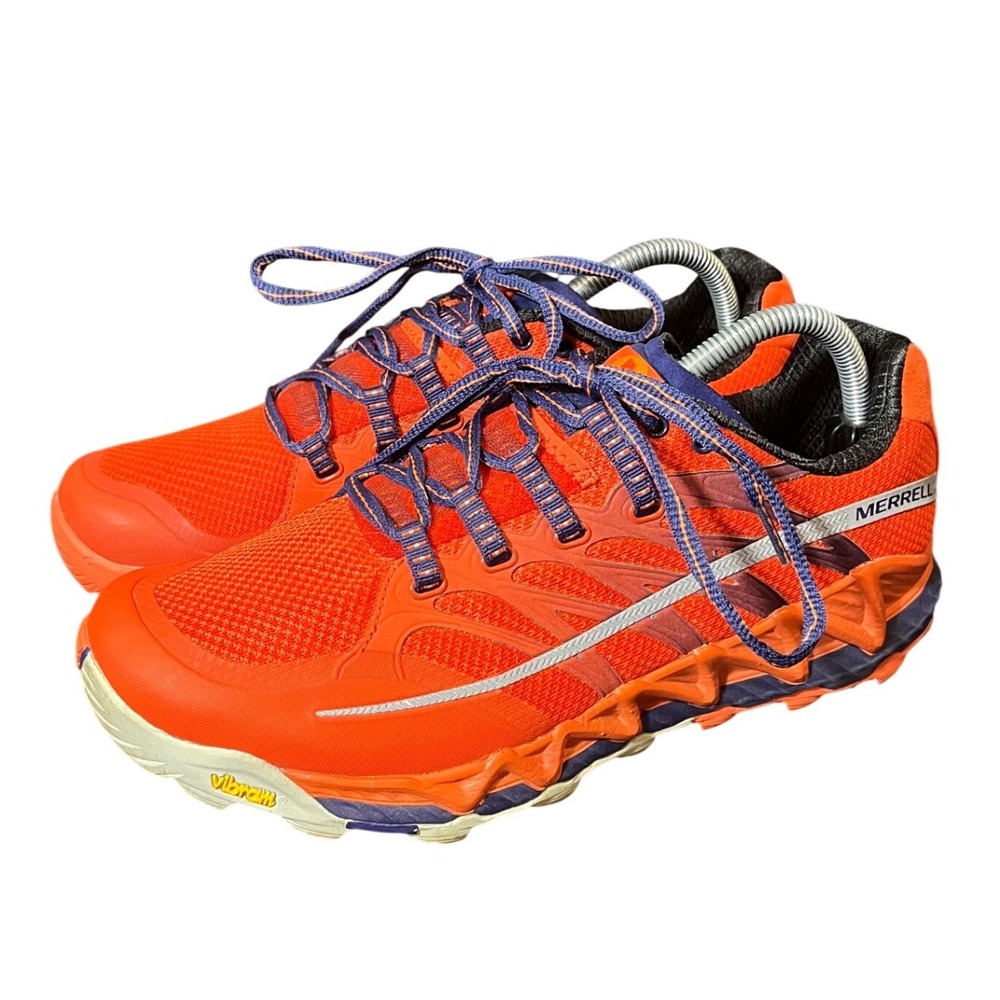Merrell All Out Peak Trail Running Shoes Mens 9 Orange Spicy Astral Aura J03943